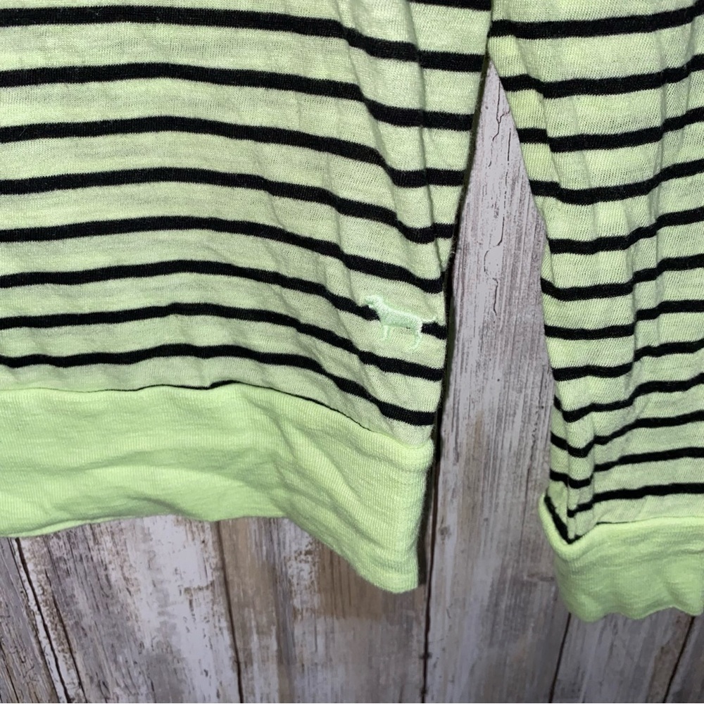 Victoria's Secret Green Striped Long Sleeve - Picture 5 of 8
